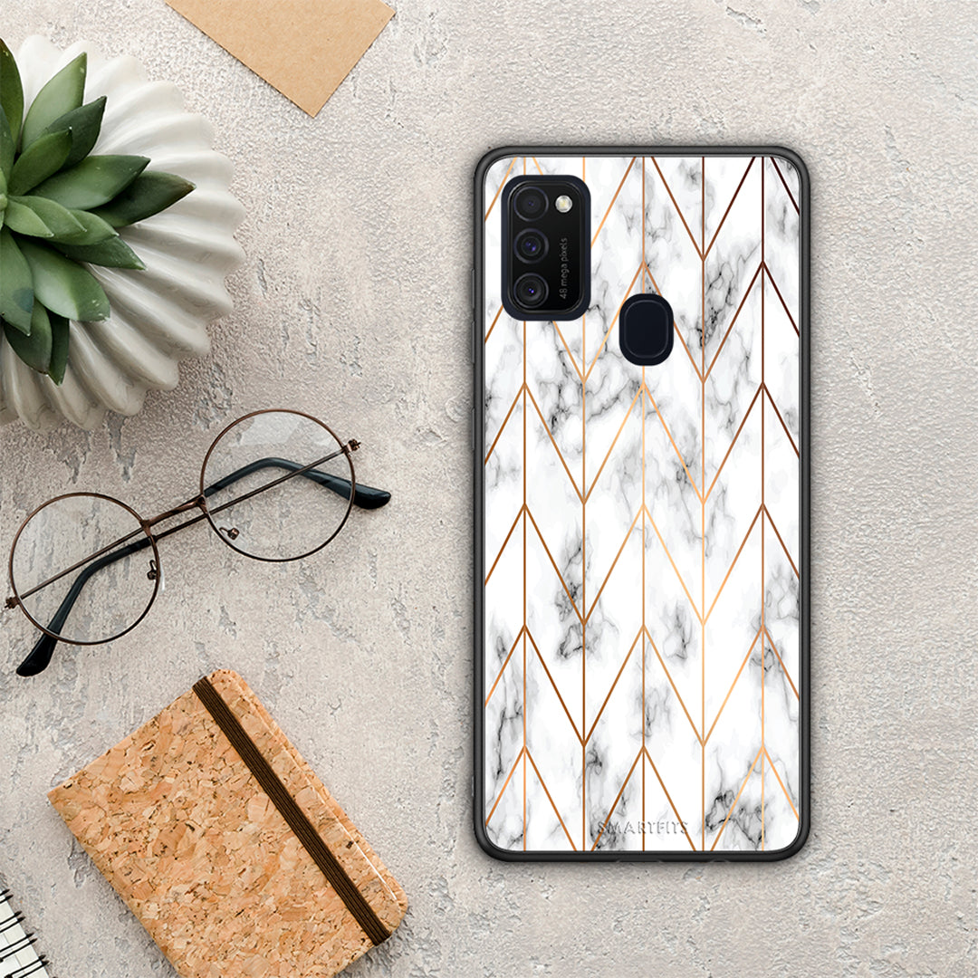 Marble Gold Geometric - Samsung Galaxy M21 / M30s θήκη