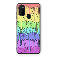 Thumbnail for Samsung M21/M31 Melting Rainbow θήκη από τη Smartfits με σχέδιο στο πίσω μέρος και μαύρο περίβλημα | Smartphone case with colorful back and black bezels by Smartfits