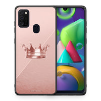 Thumbnail for Θήκη Samsung M21/M31 Crown Minimal από τη Smartfits με σχέδιο στο πίσω μέρος και μαύρο περίβλημα | Samsung M21/M31 Crown Minimal case with colorful back and black bezels