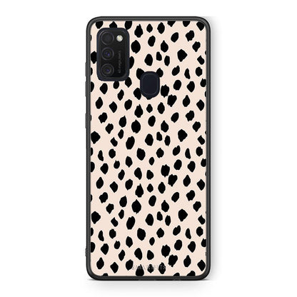 Samsung M21/M31 New Polka Dots θήκη από τη Smartfits με σχέδιο στο πίσω μέρος και μαύρο περίβλημα | Smartphone case with colorful back and black bezels by Smartfits