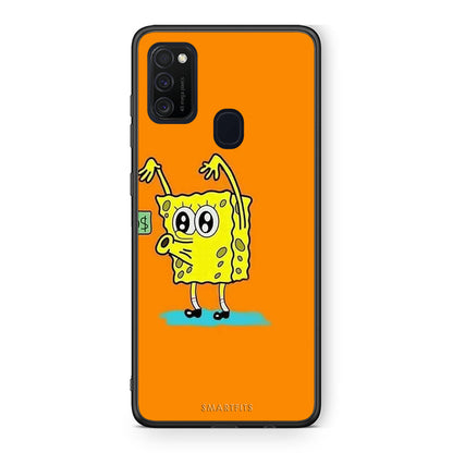 Samsung M21 / M31 No Money 2 Θήκη Αγίου Βαλεντίνου από τη Smartfits με σχέδιο στο πίσω μέρος και μαύρο περίβλημα | Smartphone case with colorful back and black bezels by Smartfits