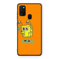 Thumbnail for Samsung M21 / M31 No Money 2 Θήκη Αγίου Βαλεντίνου από τη Smartfits με σχέδιο στο πίσω μέρος και μαύρο περίβλημα | Smartphone case with colorful back and black bezels by Smartfits