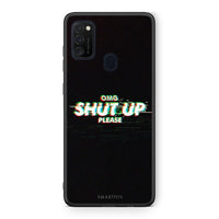 Thumbnail for Samsung M21/M31 OMG ShutUp θήκη από τη Smartfits με σχέδιο στο πίσω μέρος και μαύρο περίβλημα | Smartphone case with colorful back and black bezels by Smartfits