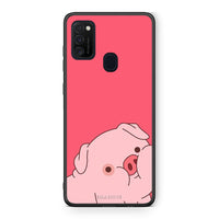 Thumbnail for Samsung M21 / M31 Pig Love 1 Θήκη Αγίου Βαλεντίνου από τη Smartfits με σχέδιο στο πίσω μέρος και μαύρο περίβλημα | Smartphone case with colorful back and black bezels by Smartfits