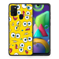 Thumbnail for Θήκη Samsung M21/M31 Sponge PopArt από τη Smartfits με σχέδιο στο πίσω μέρος και μαύρο περίβλημα | Samsung M21/M31 Sponge PopArt case with colorful back and black bezels