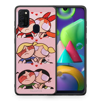 Thumbnail for Θήκη Αγίου Βαλεντίνου Samsung M21 / M31 Puff Love από τη Smartfits με σχέδιο στο πίσω μέρος και μαύρο περίβλημα | Samsung M21 / M31 Puff Love case with colorful back and black bezels