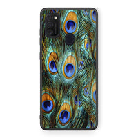 Thumbnail for Samsung M21/M31 Real Peacock Feathers θήκη από τη Smartfits με σχέδιο στο πίσω μέρος και μαύρο περίβλημα | Smartphone case with colorful back and black bezels by Smartfits