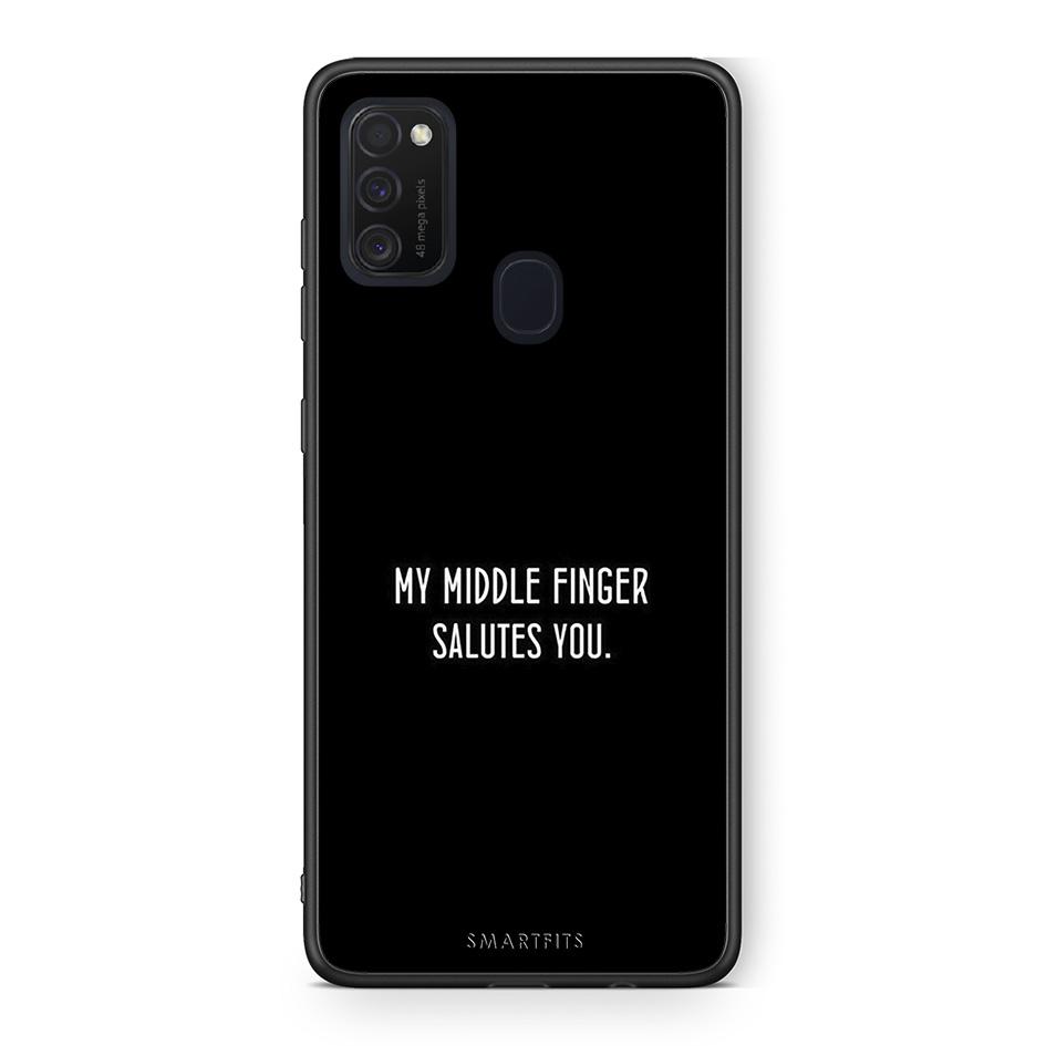 Samsung M21/M31 Salute θήκη από τη Smartfits με σχέδιο στο πίσω μέρος και μαύρο περίβλημα | Smartphone case with colorful back and black bezels by Smartfits