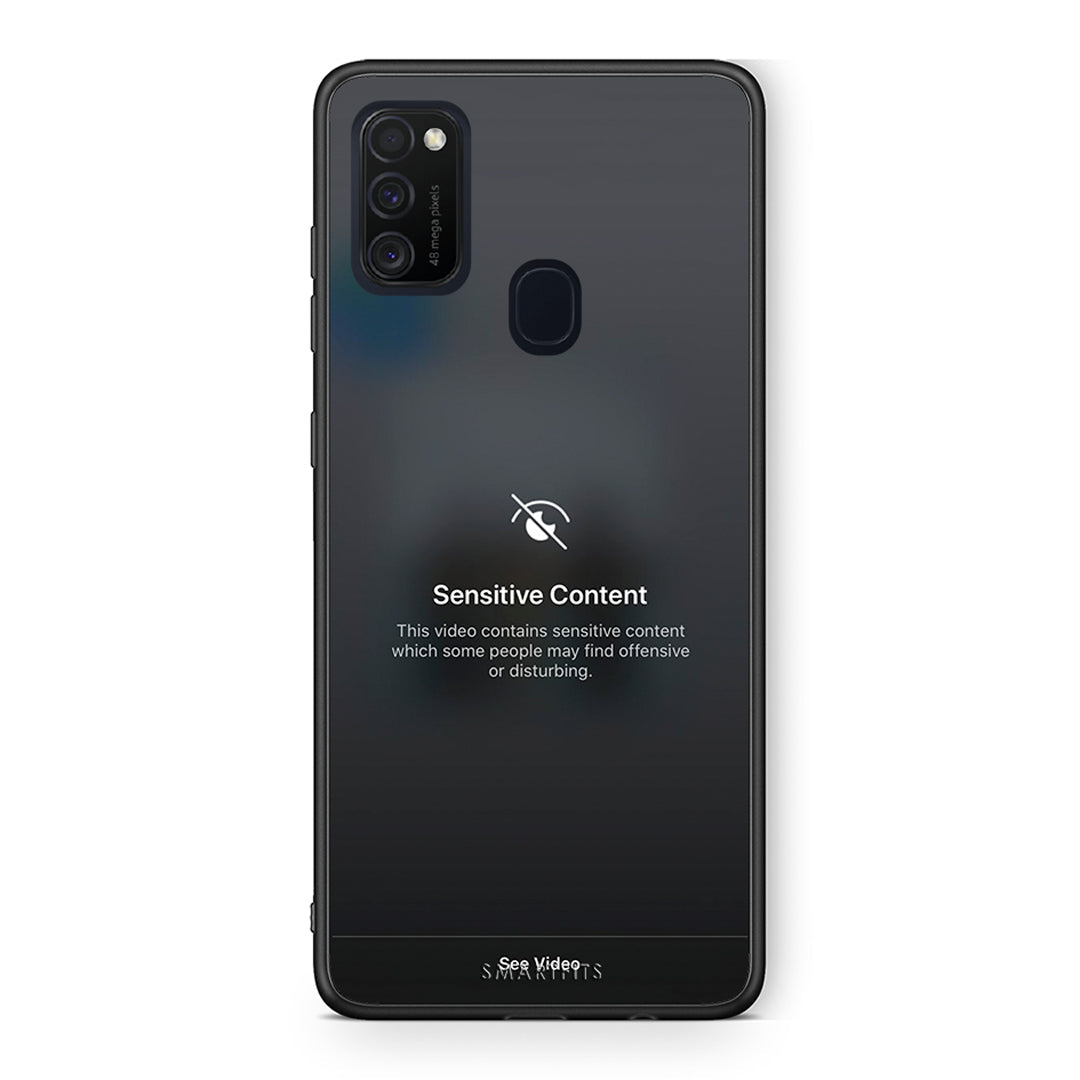 Samsung M21/M31 Sensitive Content θήκη από τη Smartfits με σχέδιο στο πίσω μέρος και μαύρο περίβλημα | Smartphone case with colorful back and black bezels by Smartfits