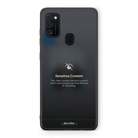 Thumbnail for Samsung M21/M31 Sensitive Content θήκη από τη Smartfits με σχέδιο στο πίσω μέρος και μαύρο περίβλημα | Smartphone case with colorful back and black bezels by Smartfits