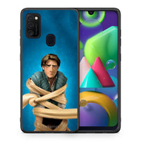Thumbnail for Θήκη Αγίου Βαλεντίνου Samsung M21 / M31 Tangled 1 από τη Smartfits με σχέδιο στο πίσω μέρος και μαύρο περίβλημα | Samsung M21 / M31 Tangled 1 case with colorful back and black bezels