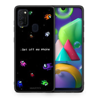 Thumbnail for Θήκη Samsung M21/M31 AFK Text από τη Smartfits με σχέδιο στο πίσω μέρος και μαύρο περίβλημα | Samsung M21/M31 AFK Text case with colorful back and black bezels