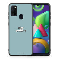 Thumbnail for Θήκη Samsung M21/M31 Positive Text από τη Smartfits με σχέδιο στο πίσω μέρος και μαύρο περίβλημα | Samsung M21/M31 Positive Text case with colorful back and black bezels