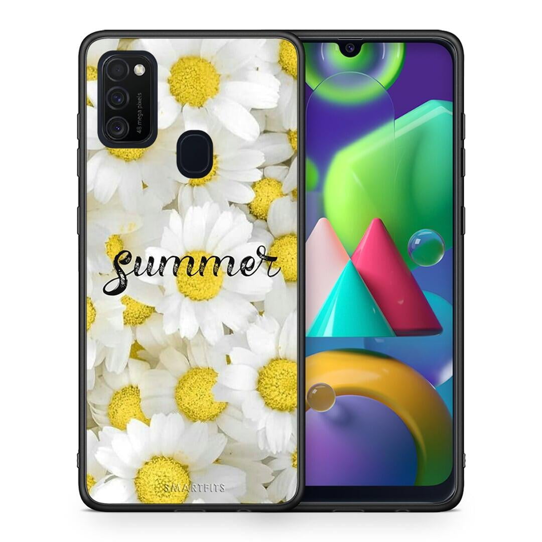 Θήκη Samsung M21 / M31 Summer Daisies από τη Smartfits με σχέδιο στο πίσω μέρος και μαύρο περίβλημα | Samsung M21 / M31 Summer Daisies case with colorful back and black bezels