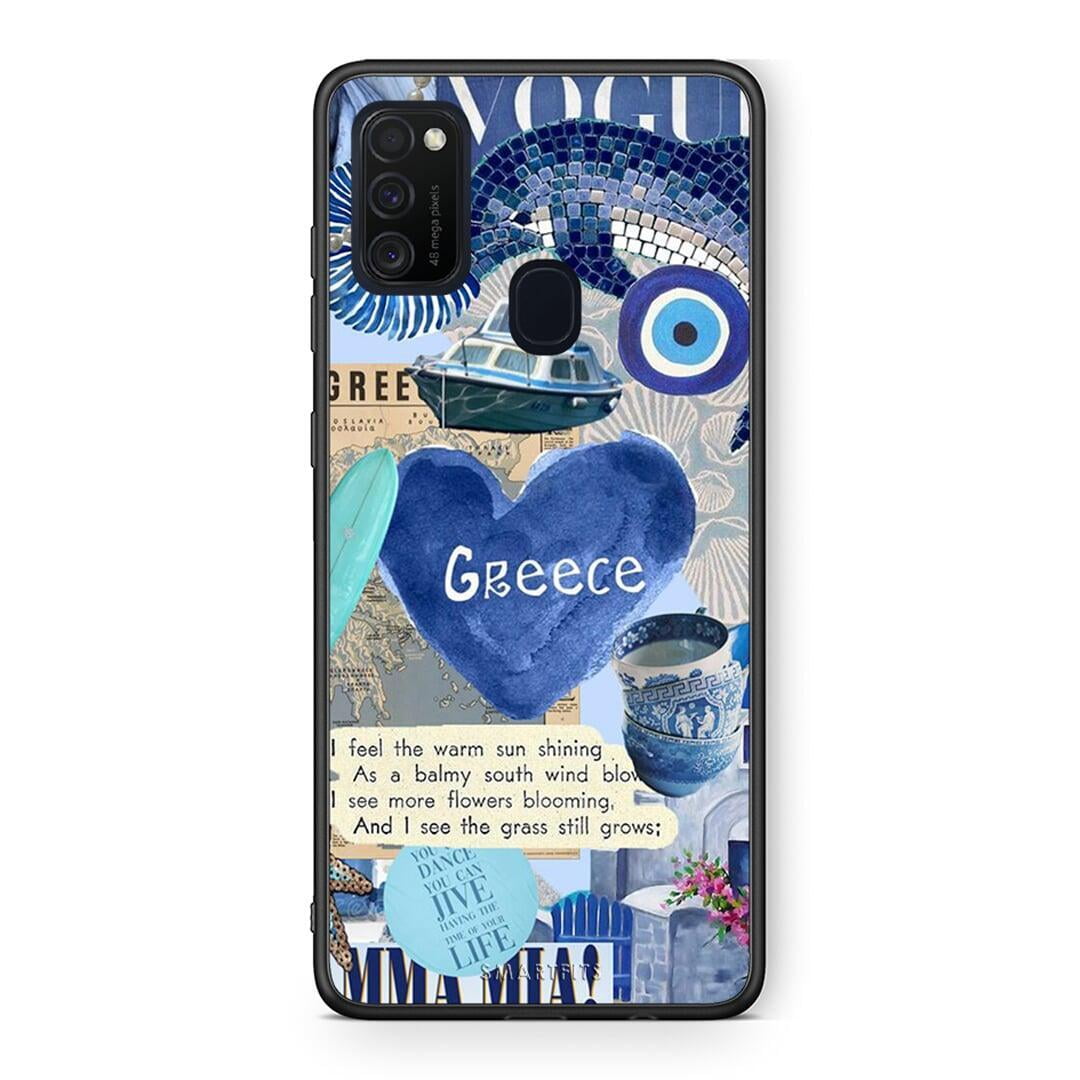 Samsung M21 / M31 Summer In Greece Θήκη από τη Smartfits με σχέδιο στο πίσω μέρος και μαύρο περίβλημα | Smartphone case with colorful back and black bezels by Smartfits