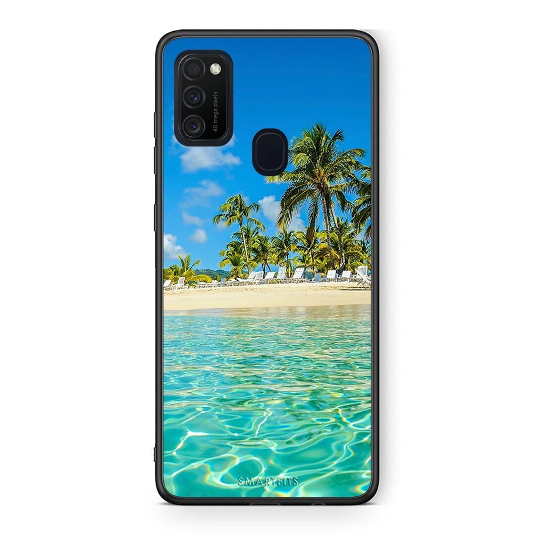Samsung M21 / M31 Tropical Vibes Θήκη από τη Smartfits με σχέδιο στο πίσω μέρος και μαύρο περίβλημα | Smartphone case with colorful back and black bezels by Smartfits