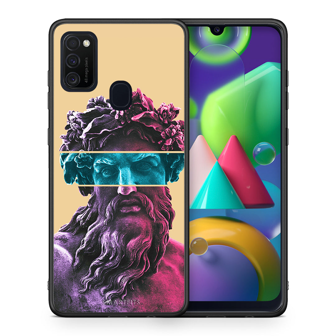 Θήκη Αγίου Βαλεντίνου Samsung M21 / M31 Zeus Art από τη Smartfits με σχέδιο στο πίσω μέρος και μαύρο περίβλημα | Samsung M21 / M31 Zeus Art case with colorful back and black bezels