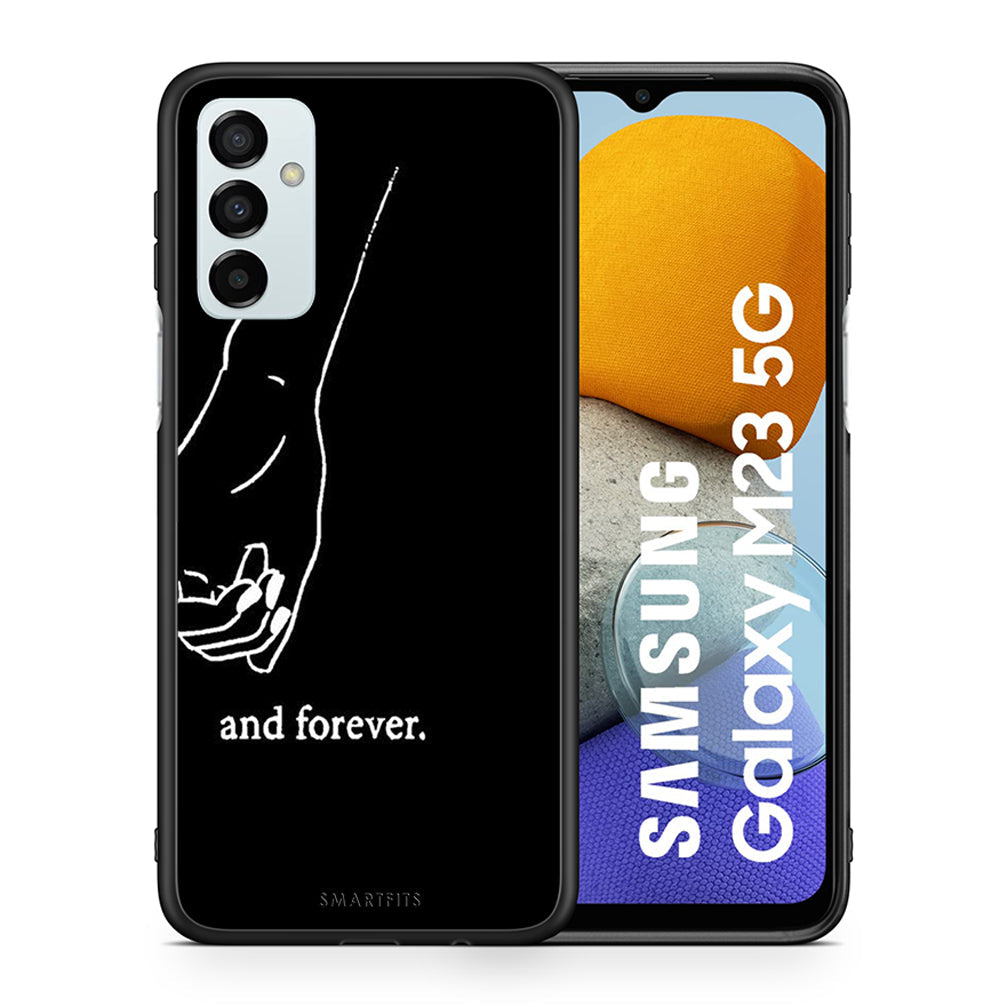 Θήκη Αγίου Βαλεντίνου Samsung M23 Always & Forever 2 από τη Smartfits με σχέδιο στο πίσω μέρος και μαύρο περίβλημα | Samsung M23 Always & Forever 2 case with colorful back and black bezels