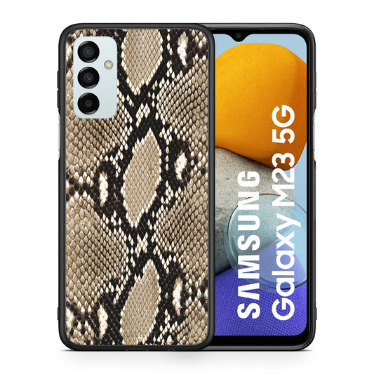 Θήκη Samsung M23 Fashion Snake Animal από τη Smartfits με σχέδιο στο πίσω μέρος και μαύρο περίβλημα | Samsung M23 Fashion Snake Animal case with colorful back and black bezels