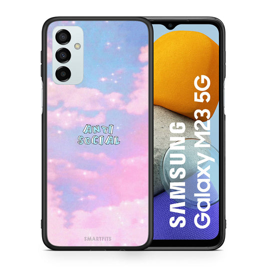 Θήκη Αγίου Βαλεντίνου Samsung M23 Anti Social από τη Smartfits με σχέδιο στο πίσω μέρος και μαύρο περίβλημα | Samsung M23 Anti Social case with colorful back and black bezels