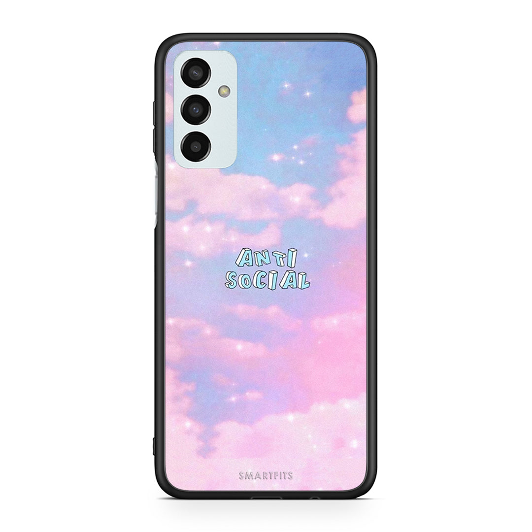 Samsung M23 Anti Social Θήκη Αγίου Βαλεντίνου από τη Smartfits με σχέδιο στο πίσω μέρος και μαύρο περίβλημα | Smartphone case with colorful back and black bezels by Smartfits