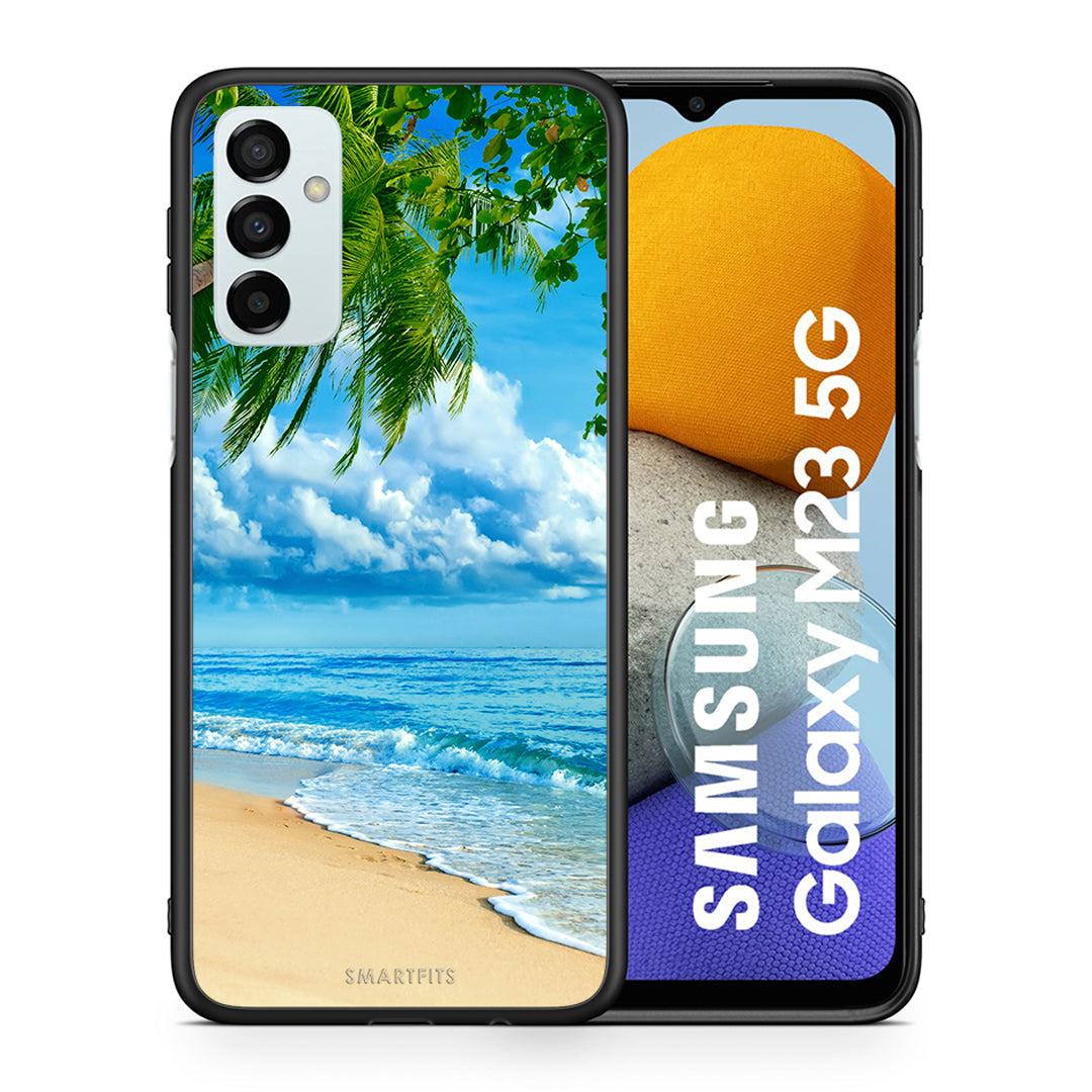 Θήκη Samsung M23 Beautiful Beach από τη Smartfits με σχέδιο στο πίσω μέρος και μαύρο περίβλημα | Samsung M23 Beautiful Beach case with colorful back and black bezels