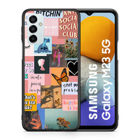 Thumbnail for Θήκη Αγίου Βαλεντίνου Samsung M23 Collage Bitchin από τη Smartfits με σχέδιο στο πίσω μέρος και μαύρο περίβλημα | Samsung M23 Collage Bitchin case with colorful back and black bezels