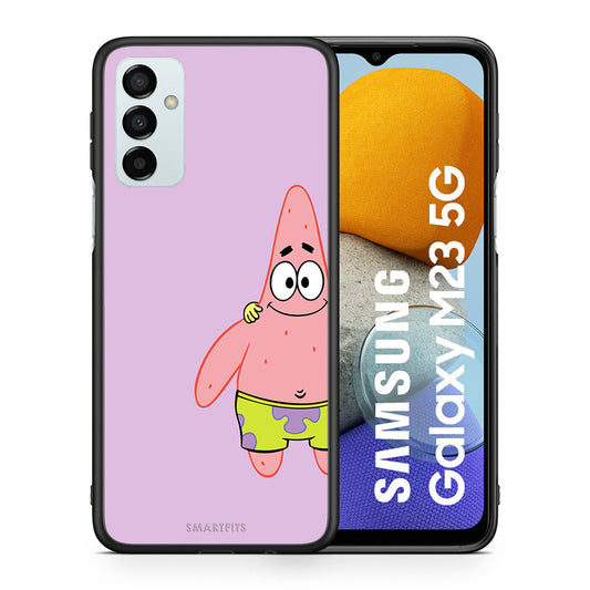 Θήκη Samsung M23 Friends Patrick από τη Smartfits με σχέδιο στο πίσω μέρος και μαύρο περίβλημα | Samsung M23 Friends Patrick case with colorful back and black bezels