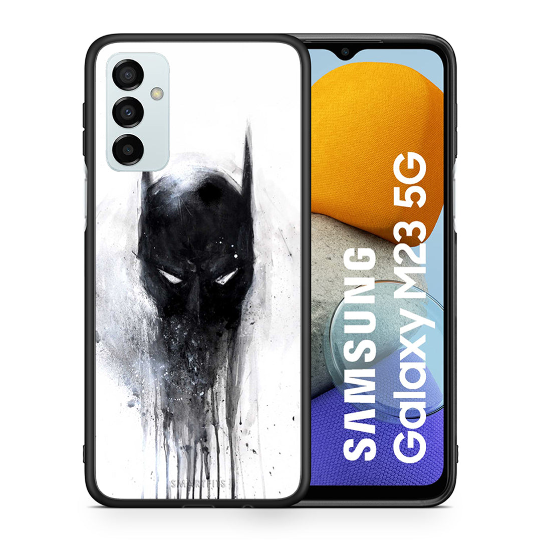 Θήκη Samsung M23 Paint Bat Hero από τη Smartfits με σχέδιο στο πίσω μέρος και μαύρο περίβλημα | Samsung M23 Paint Bat Hero case with colorful back and black bezels