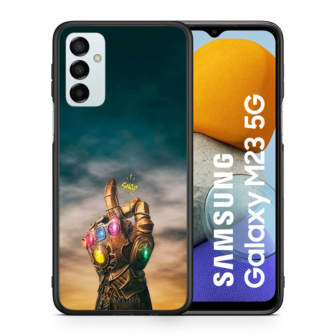 Θήκη Samsung M23 Infinity Snap από τη Smartfits με σχέδιο στο πίσω μέρος και μαύρο περίβλημα | Samsung M23 Infinity Snap case with colorful back and black bezels