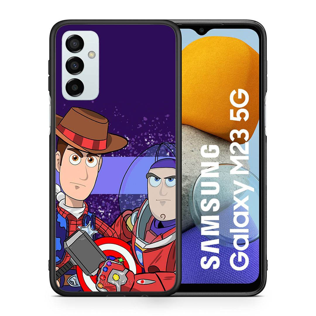 Θήκη Samsung M23 Infinity Story από τη Smartfits με σχέδιο στο πίσω μέρος και μαύρο περίβλημα | Samsung M23 Infinity Story case with colorful back and black bezels