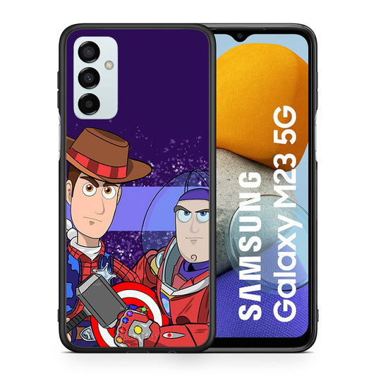 Θήκη Samsung M23 Infinity Story από τη Smartfits με σχέδιο στο πίσω μέρος και μαύρο περίβλημα | Samsung M23 Infinity Story case with colorful back and black bezels