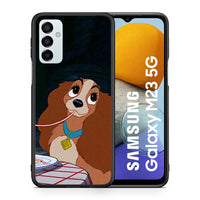 Thumbnail for Θήκη Αγίου Βαλεντίνου Samsung M23 Lady And Tramp 2 από τη Smartfits με σχέδιο στο πίσω μέρος και μαύρο περίβλημα | Samsung M23 Lady And Tramp 2 case with colorful back and black bezels