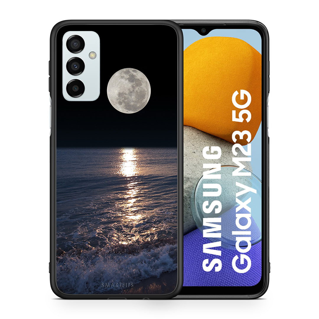 Θήκη Samsung M23 Moon Landscape από τη Smartfits με σχέδιο στο πίσω μέρος και μαύρο περίβλημα | Samsung M23 Moon Landscape case with colorful back and black bezels