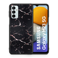 Thumbnail for Θήκη Samsung M23 Black Rosegold Marble από τη Smartfits με σχέδιο στο πίσω μέρος και μαύρο περίβλημα | Samsung M23 Black Rosegold Marble case with colorful back and black bezels