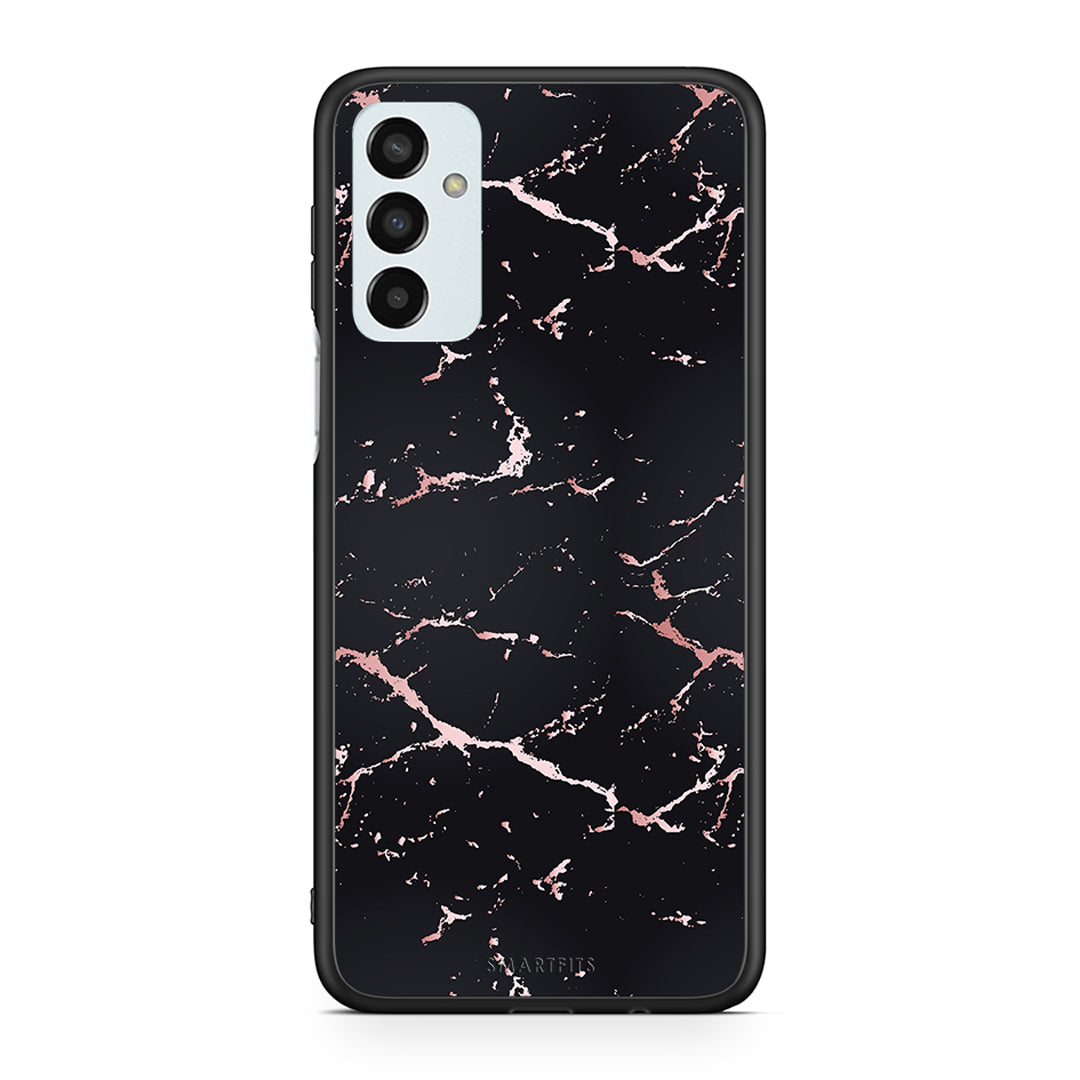 4 - Samsung M23 Black Rosegold Marble case, cover, bumper