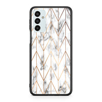 Thumbnail for 44 - Samsung M23 Gold Geometric Marble case, cover, bumper