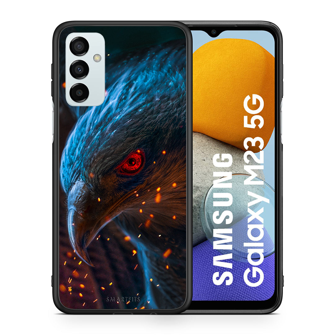 Θήκη Samsung M23 Eagle PopArt από τη Smartfits με σχέδιο στο πίσω μέρος και μαύρο περίβλημα | Samsung M23 Eagle PopArt case with colorful back and black bezels