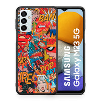 Thumbnail for Θήκη Samsung M23 PopArt OMG από τη Smartfits με σχέδιο στο πίσω μέρος και μαύρο περίβλημα | Samsung M23 PopArt OMG case with colorful back and black bezels