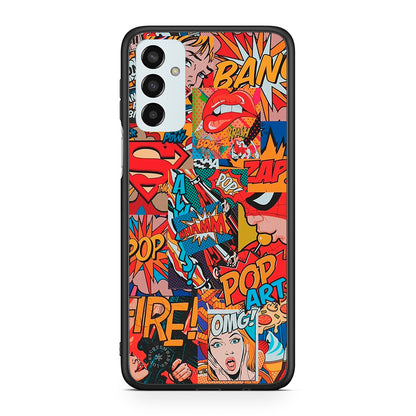 Samsung M23 PopArt OMG θήκη από τη Smartfits με σχέδιο στο πίσω μέρος και μαύρο περίβλημα | Smartphone case with colorful back and black bezels by Smartfits