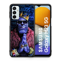 Thumbnail for Θήκη Samsung M23 Thanos PopArt από τη Smartfits με σχέδιο στο πίσω μέρος και μαύρο περίβλημα | Samsung M23 Thanos PopArt case with colorful back and black bezels