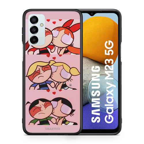 Θήκη Αγίου Βαλεντίνου Samsung M23 Puff Love από τη Smartfits με σχέδιο στο πίσω μέρος και μαύρο περίβλημα | Samsung M23 Puff Love case with colorful back and black bezels