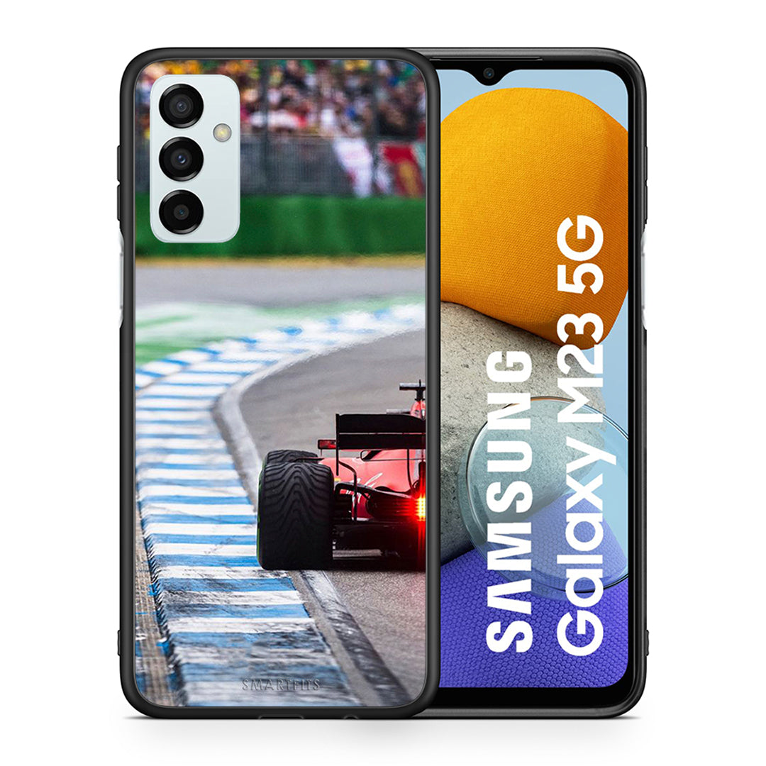 Θήκη Samsung M23 Racing Vibes από τη Smartfits με σχέδιο στο πίσω μέρος και μαύρο περίβλημα | Samsung M23 Racing Vibes case with colorful back and black bezels