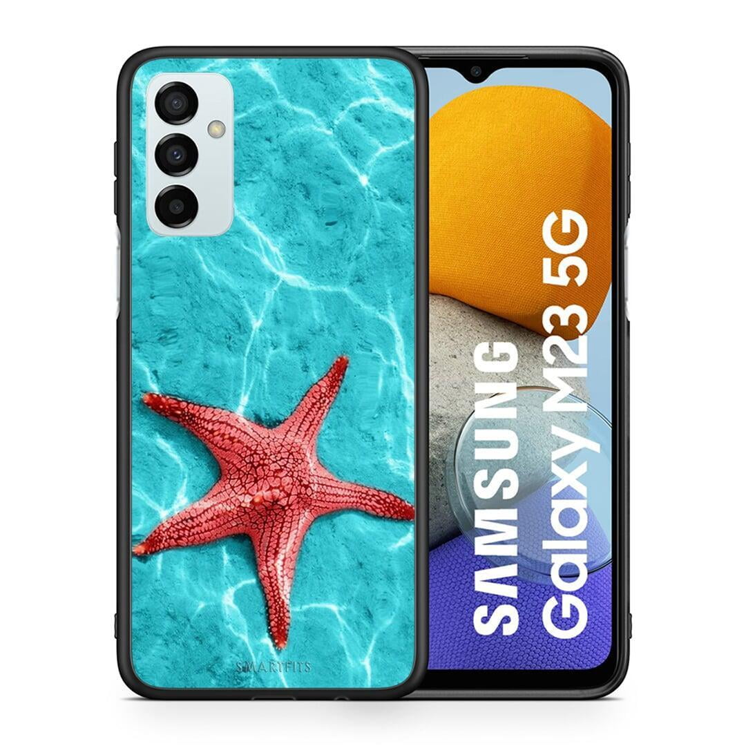 Θήκη Samsung M23 Red Starfish από τη Smartfits με σχέδιο στο πίσω μέρος και μαύρο περίβλημα | Samsung M23 Red Starfish case with colorful back and black bezels