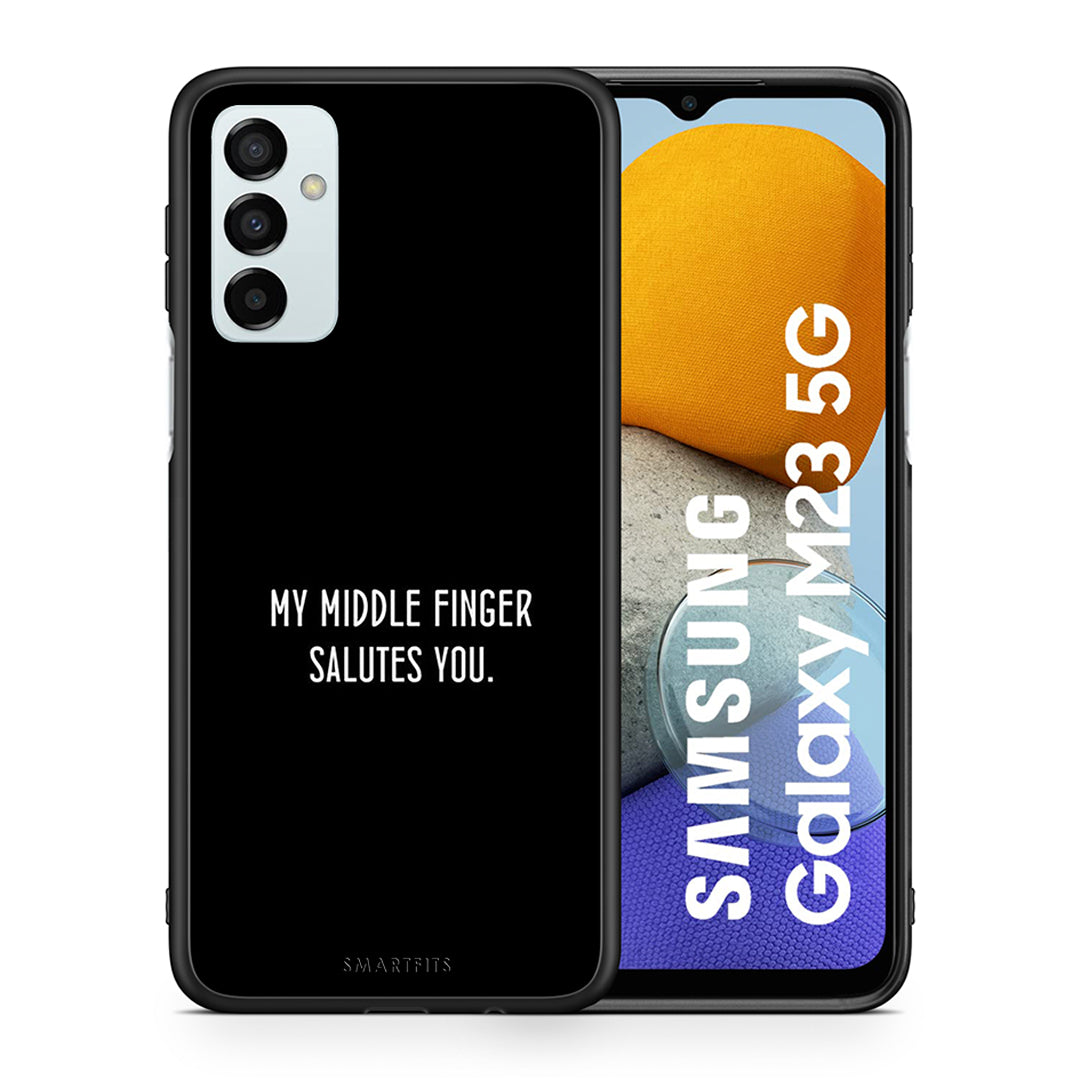 Θήκη Samsung M23 Salute από τη Smartfits με σχέδιο στο πίσω μέρος και μαύρο περίβλημα | Samsung M23 Salute case with colorful back and black bezels