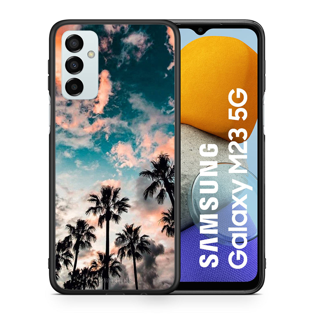 Θήκη Samsung M23 Sky Summer από τη Smartfits με σχέδιο στο πίσω μέρος και μαύρο περίβλημα | Samsung M23 Sky Summer case with colorful back and black bezels