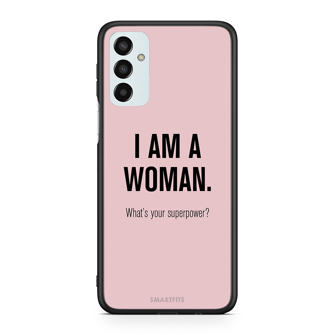 Samsung M23 Superpower Woman θήκη από τη Smartfits με σχέδιο στο πίσω μέρος και μαύρο περίβλημα | Smartphone case with colorful back and black bezels by Smartfits