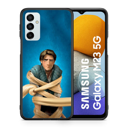 Θήκη Αγίου Βαλεντίνου Samsung M23 Tangled 1 από τη Smartfits με σχέδιο στο πίσω μέρος και μαύρο περίβλημα | Samsung M23 Tangled 1 case with colorful back and black bezels