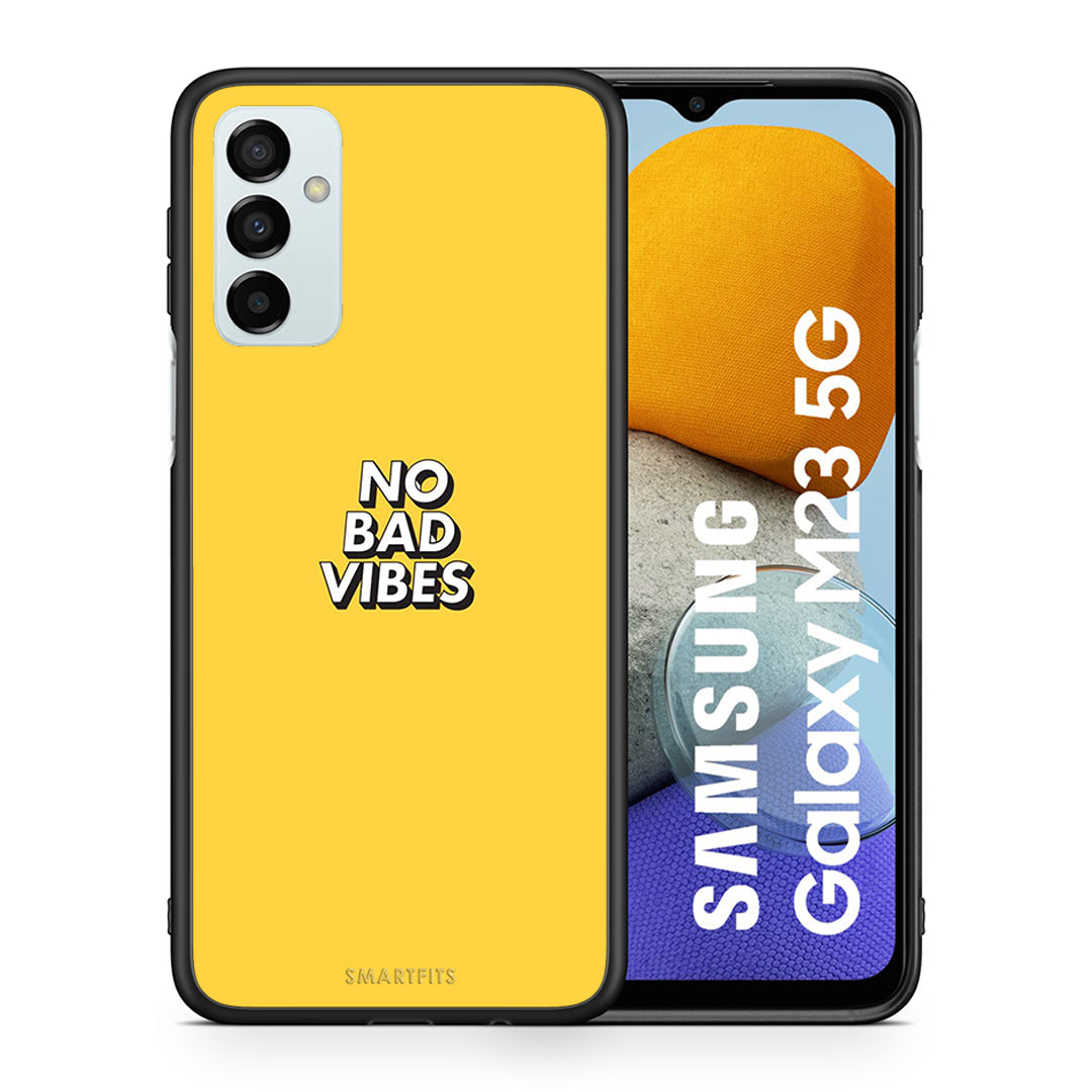 Θήκη Samsung M23 Vibes Text από τη Smartfits με σχέδιο στο πίσω μέρος και μαύρο περίβλημα | Samsung M23 Vibes Text case with colorful back and black bezels