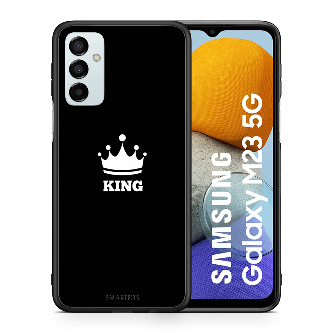 Θήκη Samsung M23 King Valentine από τη Smartfits με σχέδιο στο πίσω μέρος και μαύρο περίβλημα | Samsung M23 King Valentine case with colorful back and black bezels